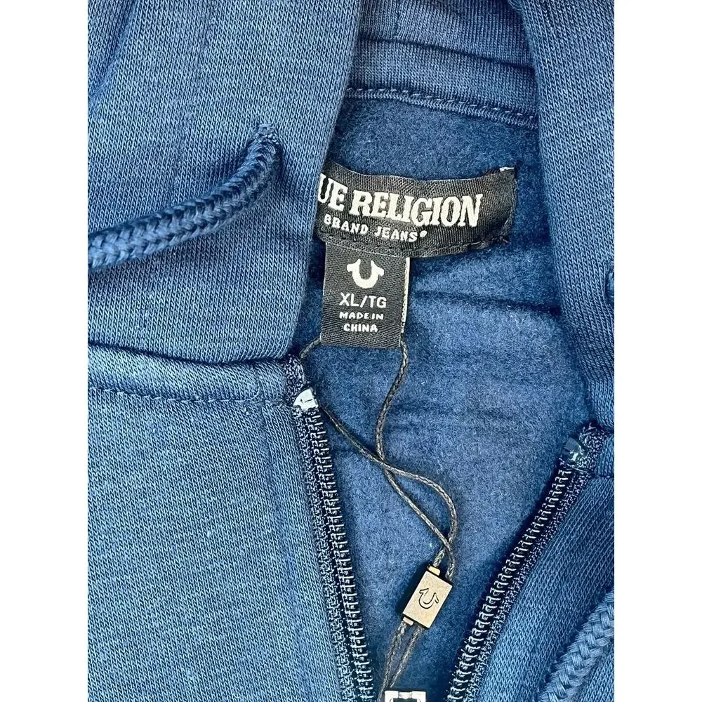 NWT True Religion Buddha Hoodie Full Zip Navy Men’s XL‎